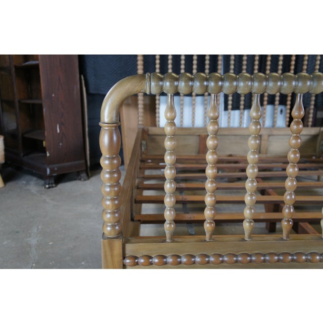 Attributed to Bramble Cholet Jenny Lind Style Queen Size Bed in Straw Wash 27606stw For Sale - Image 9 of 10