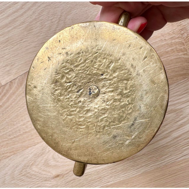Antique 19th-Century Austrian Heavy-Cast Brass Mortar and Pestle For Sale In Chicago - Image 6 of 7