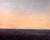 Sunset by Sandra Pratt | Oil on Cradled Board Landscape with a colorful sky at dusk For Sale