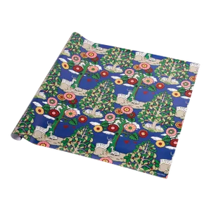 Schumacher Fantasy Forest Wrapping Paper in Blue & Multi