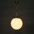 Metal Art Deco Pendant Lamp with White Globe, 1930s For Sale - Image 7 of 15