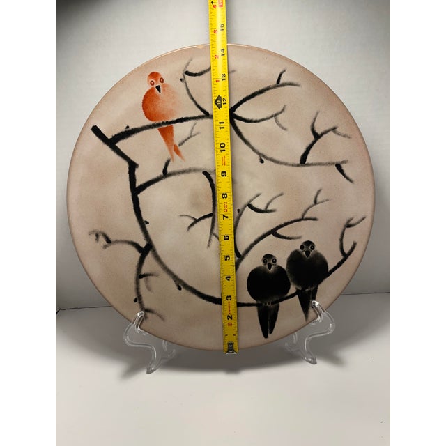 Mid-Century Modern Cole Merris California Art Pottery Hand Painted Platter For Sale - Image 9 of 9