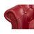 Red Leather Barrel Back Chair For Sale - Image 4 of 11