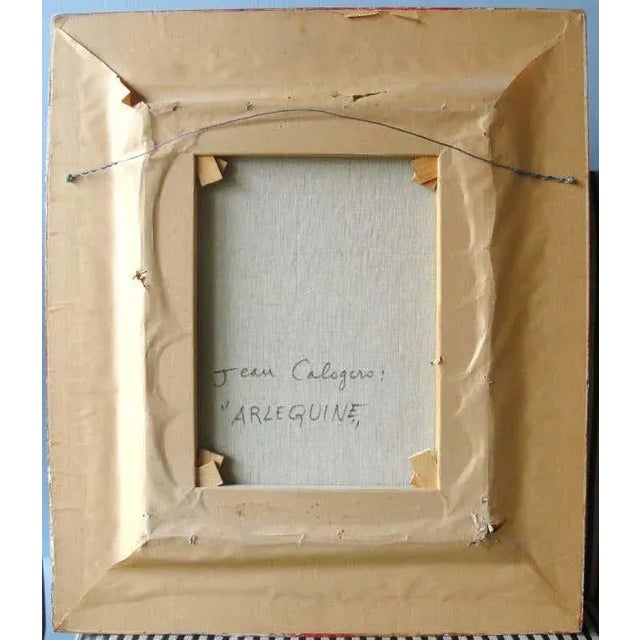 Jean Calogero Original Jean Calogero Oil Painting "Arlequine" Signed For Sale - Image 4 of 7