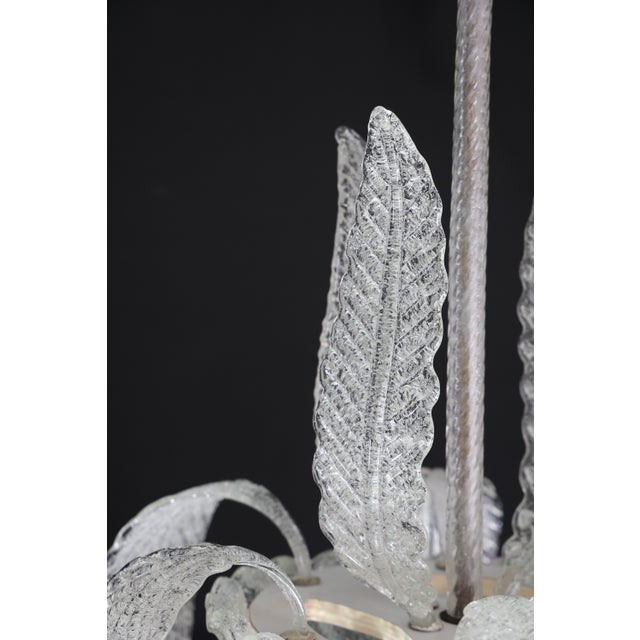 Elegant Art Deco Barovier E Toso Chandelier, Murano Glass, 1950s For Sale - Image 10 of 12