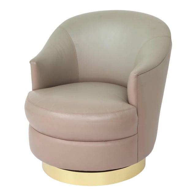 Vintage Gray Ombre Leather Chair by Steve Chase For Sale