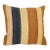 Arteverk Handwoven Reversible Wool Kilim Pillow — Brown & Blue Stripe For Sale