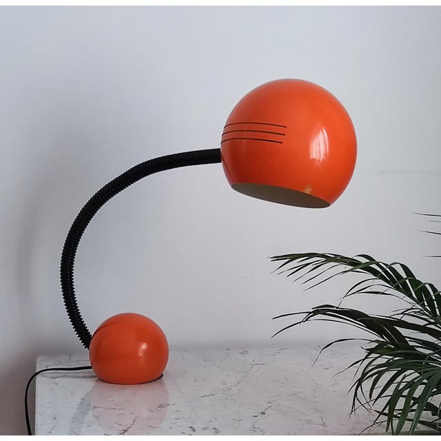 Sphere Table Lamp with Articulated Arm, 1970s For Sale - Image 6 of 6