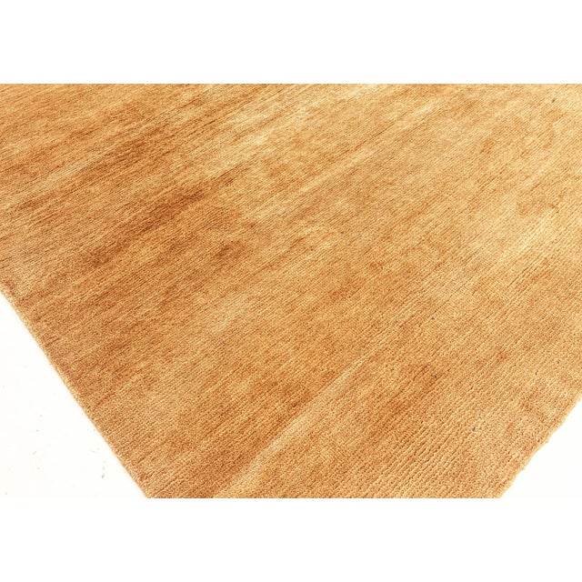 Modern Contemporary Hand-Knotted Wool Rug in Shade of Golden Brown by Doris Leslie Blau For Sale - Image 3 of 7