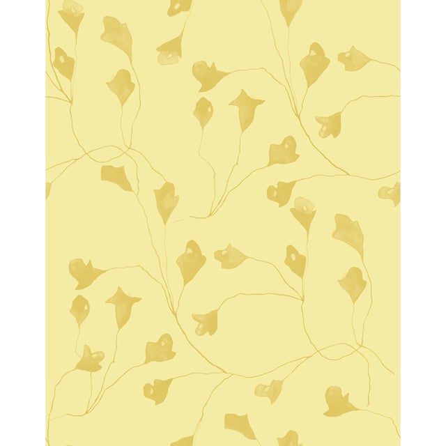 Wild Iris Wallpaper by Susan Hable in Yellow For Sale