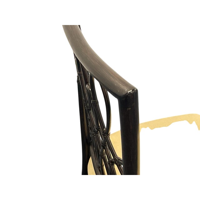 McGuire / Baker Script Side Chair, Rattan, Barbara Barry For Sale - Image 10 of 12