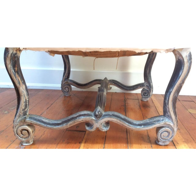 French Painted Finish Throne Chair For Sale - Image 5 of 10