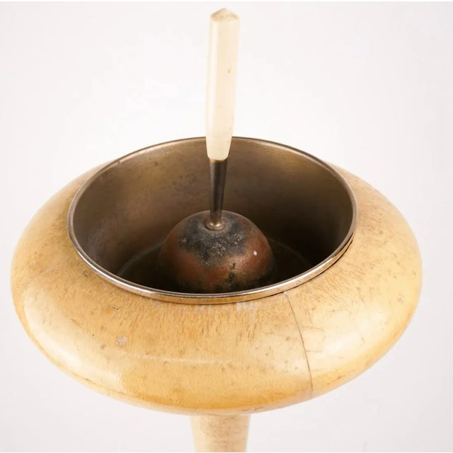 1960s 1960s Aldo Tura Parchment Ashtray With Brass Details For Sale - Image 5 of 5