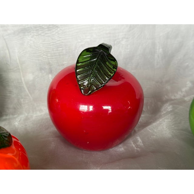Glass Murano Style Hand Blown Glass Fruit For Sale - Image 7 of 15