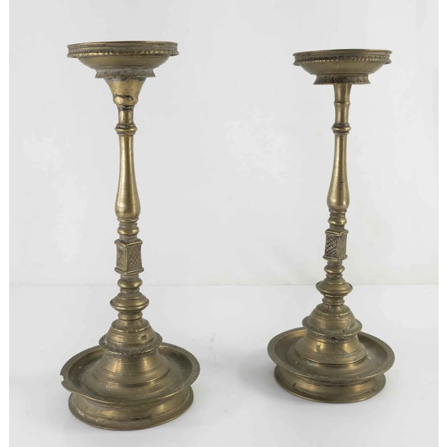 Pair of Indian or Chinese Paktong Candle Holders For Sale - Image 13 of 13