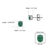 Solid Silver Oval Cut Emerald May Birthstone Solitaire Stud Earrings, a Pair For Sale - Image 9 of 12
