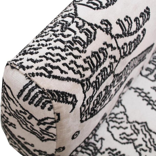 Mid-Century Italian Sofa Bed in Dedar Tiger Mountain Fabric, 1950s For Sale - Image 3 of 10