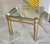 Hollywood Regency Vintage Brass Hollywood Regency Style Modern Contemporary Glass Top End Table 2 of 2 For Sale - Image 3 of 15