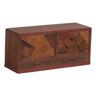 Japanese Cabinet with Kabuki For Sale