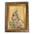 Antique 1920's Floral Painting on Glass, Gilt Gold Framed Flower Painting on Glass For Sale