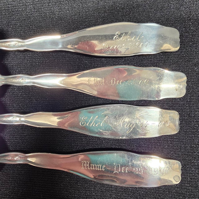 Antique Whiting Lily of the Valley Sterling Silver Luncheon Forks - Set of 12 For Sale - Image 13 of 13