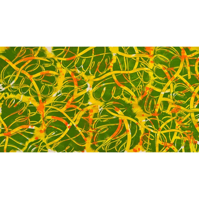 "Overcasting Green" by Michael DesRosiers Acrylic Paint on Paper (2025) For Sale
