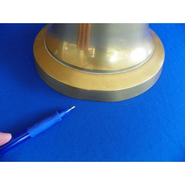 Metal 1960s Mid Century Hollywood Regency Asian James Mont Style Brass Lamp For Sale - Image 7 of 9