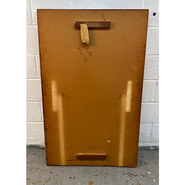 Mid 20th Century Mid-Century Walnut Framed Wall Mirror For Sale - Image 5 of 6