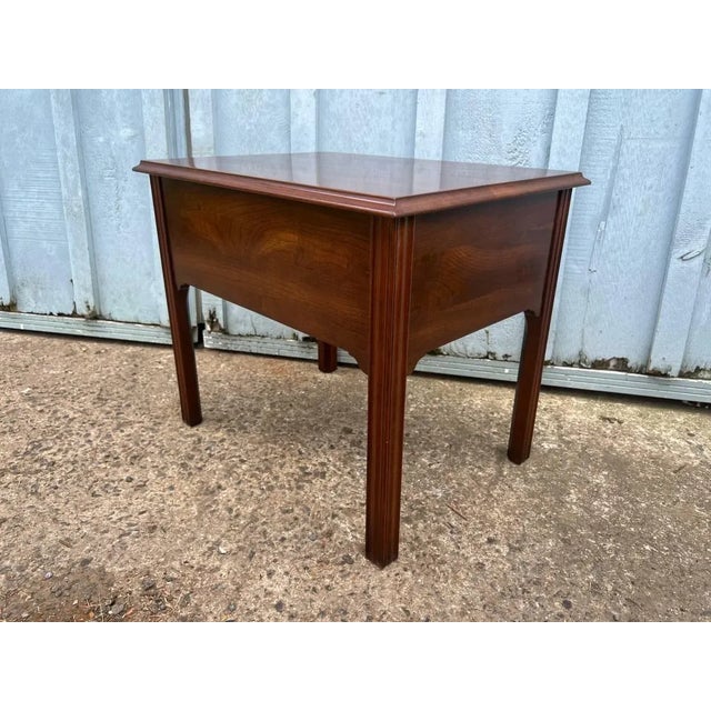 Wood Mid 20th Century Stickley Furniture Mahogany Side Table With 2 Drawers For Sale - Image 7 of 12