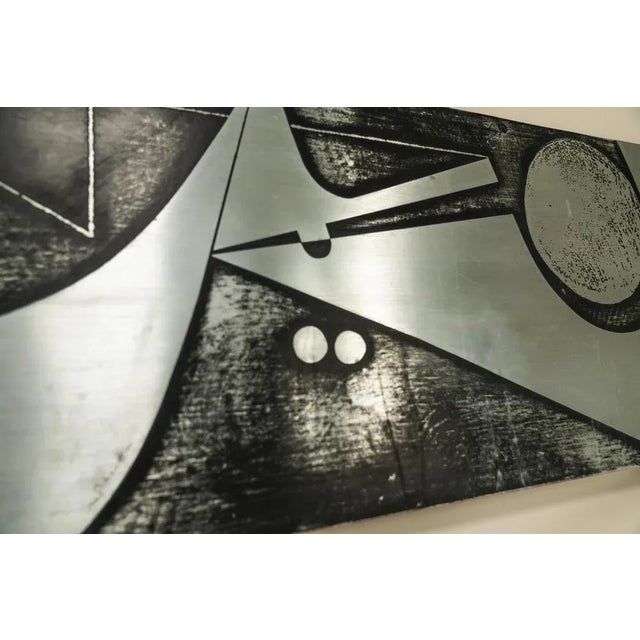 Zinc Panel Headboard by Nerone & Patuzzi, Italy, 1970s For Sale - Image 4 of 6