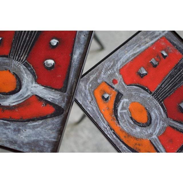 Vintage Low Ceramic Tables from Brothers Jean & Robert Cloutier, 1950s, Set of 2 For Sale - Image 15 of 18