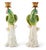 Ceramic Green Porcelain Parrot Candleholder Pair With Bronze Ormolu For Sale - Image 7 of 9