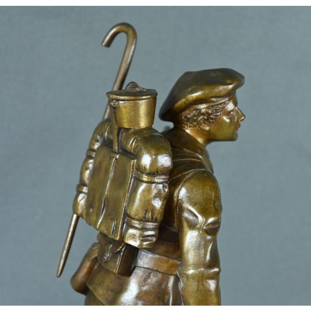 The Alpine Hunter in Bronze by E. Carlier, Late 19th Century For Sale - Image 15 of 18
