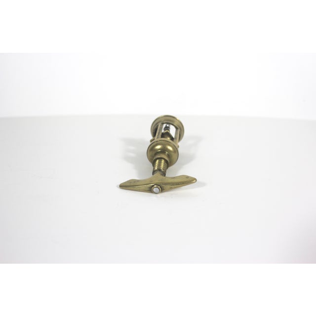 Vintage Brass Corkscrew, Wine Opener, Bar Tool, Screw Pull, Wine Key, Solid Brass, Bar Cart Styling, Gift for Him, Wine Lover For Sale - Image 9 of 11