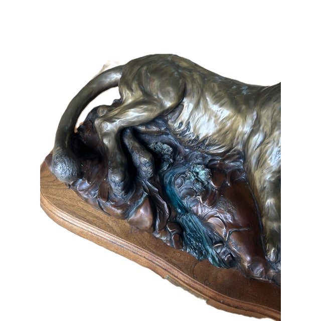 1990s "Cougar Bluff" Bronze Sculpture by Danny D. Edwards For Sale - Image 10 of 13