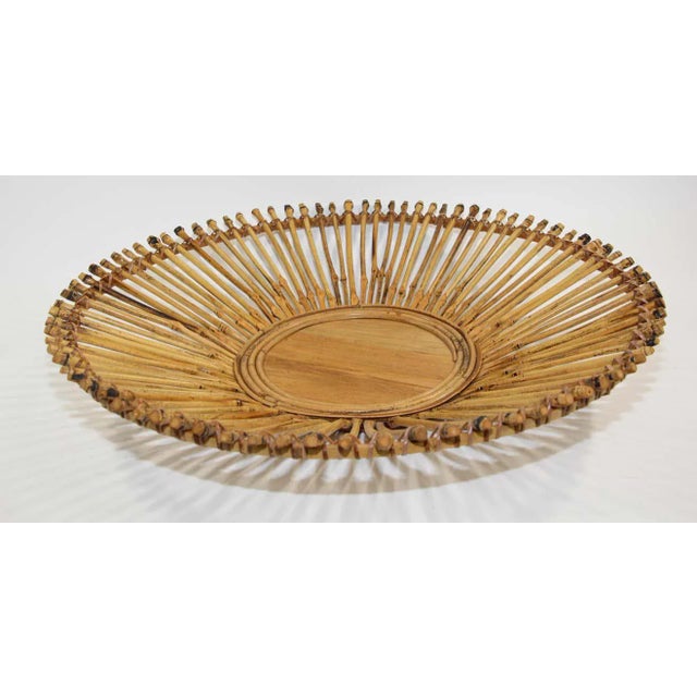 1970s Vintage Asian Tribal Handwoven Round Basket Bowl For Sale - Image 5 of 13