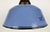 Mid-Century Modern Industrial Blue Enamel and Cast Iron Pendant Light with Glass Cover, 1960s For Sale - Image 3 of 18