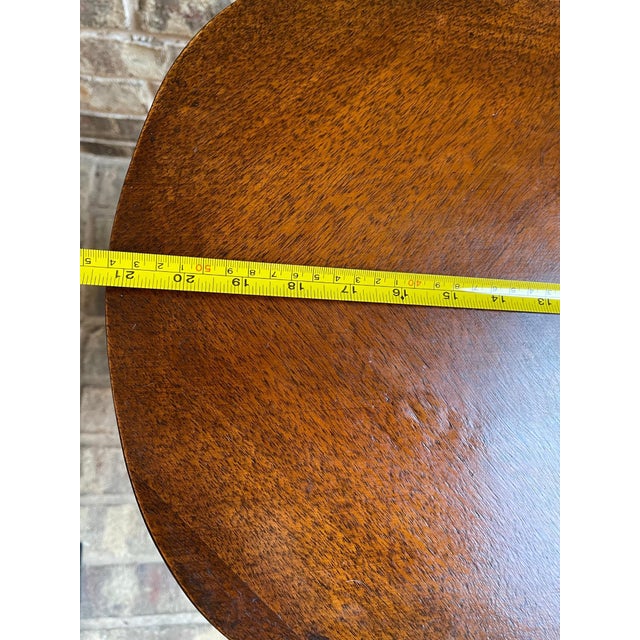 19th Century Victorian Solid Wood Side Table With Four Turned Legs For Sale - Image 4 of 6