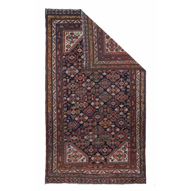 Antique Qashqai Rug 4'6'' x 8'2'' For Sale - Image 4 of 11