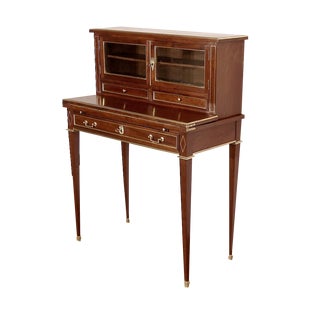 19th Century Louis XVI Style Bonheur du Jour in Mahogany For Sale