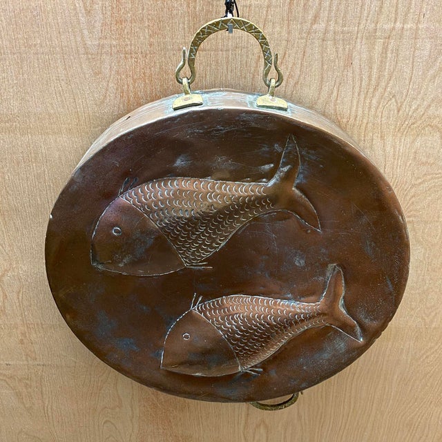 Mid-Century Modern Mid 20th Century Copper Fish Relief Wall Sculpture For Sale - Image 3 of 12