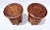 A versatile, standout pair of 1950's Anglo Indian stands, stools or tables, hand crafted in teak wood having round tops...