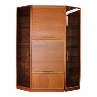 Danish Modern Teak 5-Piece Entertainment / Wall Unit — 1970s For Sale