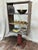 American Industrial Metal Bookshelf Display Stand, Sturdy Design, USA, 1935 For Sale - Image 3 of 11