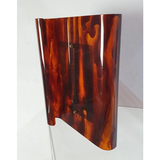 Faux Tortoise Acrylic Glass Picture Frame, Italy, 1970s For Sale - Image 3 of 10