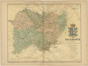 Cartographic View of Salamanca, The Golden Province of Spain, 1902