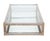 Chrome Large Italian Modern Rectangula Cocktail or Coffee Low Table of Chrome and Brass For Sale - Image 8 of 15
