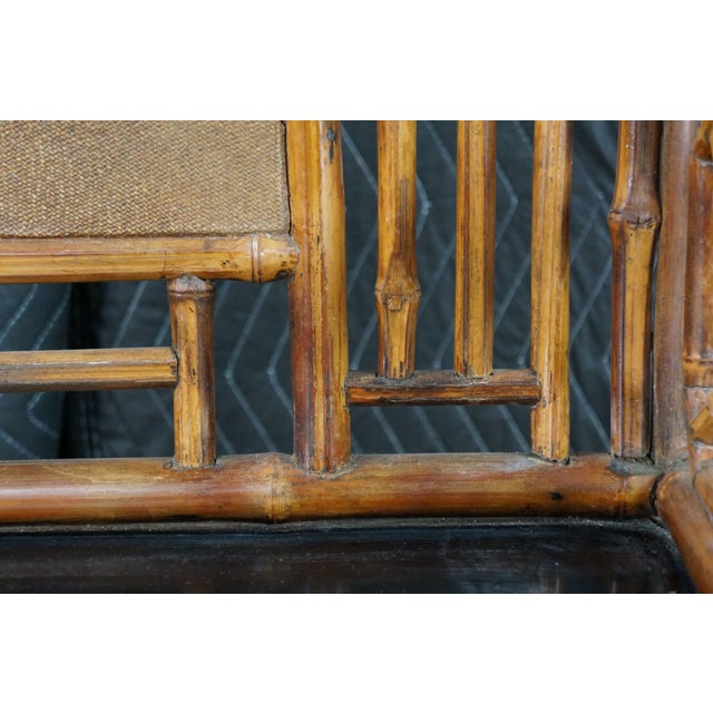 Antique 19th C. Chinese Export Brighton Pavilion Bamboo Chinoiserie Armchair For Sale - Image 12 of 18
