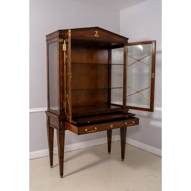Hickory White Hickory White Regency Style Mahogany China Display Cabinet For Sale - Image 4 of 18