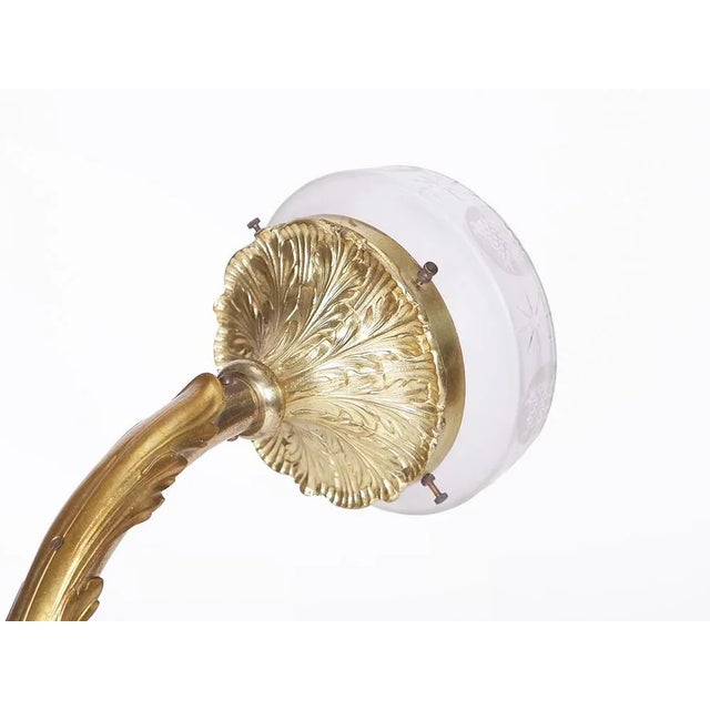 Gold Large Fire-Gowned Wall Lamp, 1900s For Sale - Image 8 of 11